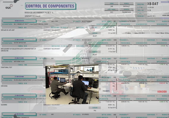 Creamos nuestro propio Sistema de Control de Mantenimiento. Cumple con la normatividad vigente, permitiendo a su empresa, conocer el estado actual de su aeronave y así realizar una mejor planeación y programación en los trabajos de mantenimiento, dando un mayor control de la documentación que respalde cada servicio realizado y se establezca un historial que mantenga el valor de la aeronave, lo cual conlleva a un menor tiempo en tierra de la aeronave por mantenimiento, permitiendo ahorro y rentabilidad.